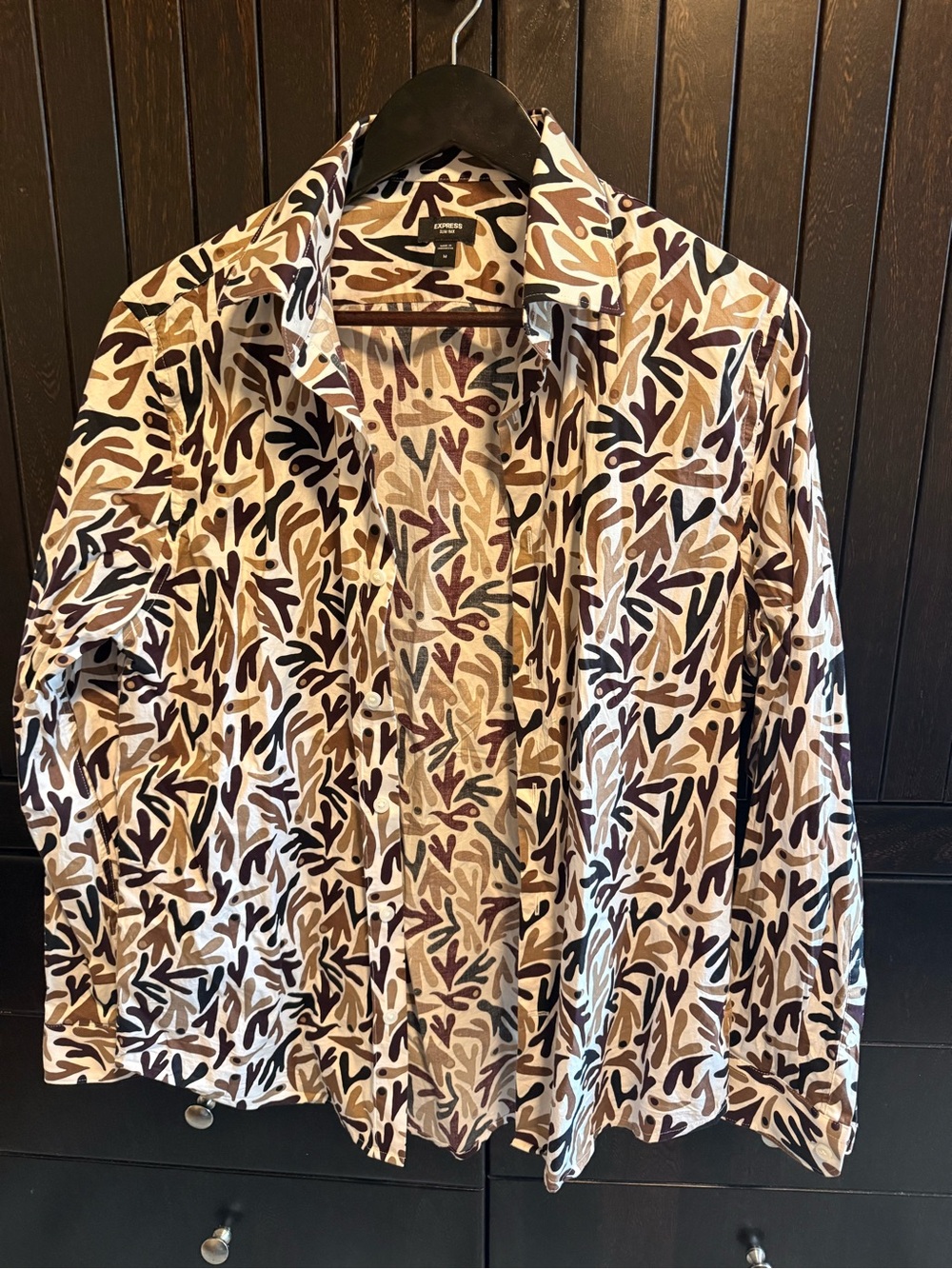 Mens Express Medium Fall Button Up Shirt